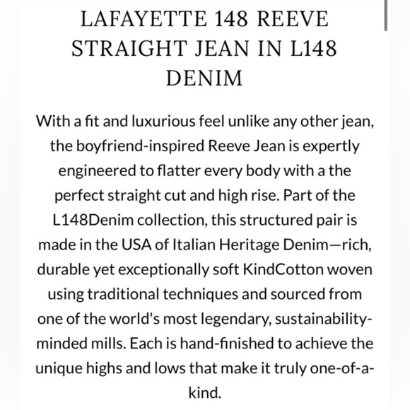 Lafayette 148 Reeve straight jeans size 30 - Picture 4 of 13